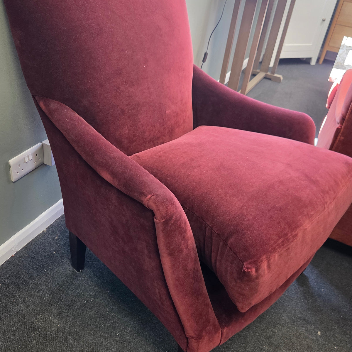 Elsie Armchair- Rosehip-  Matt Velvet
