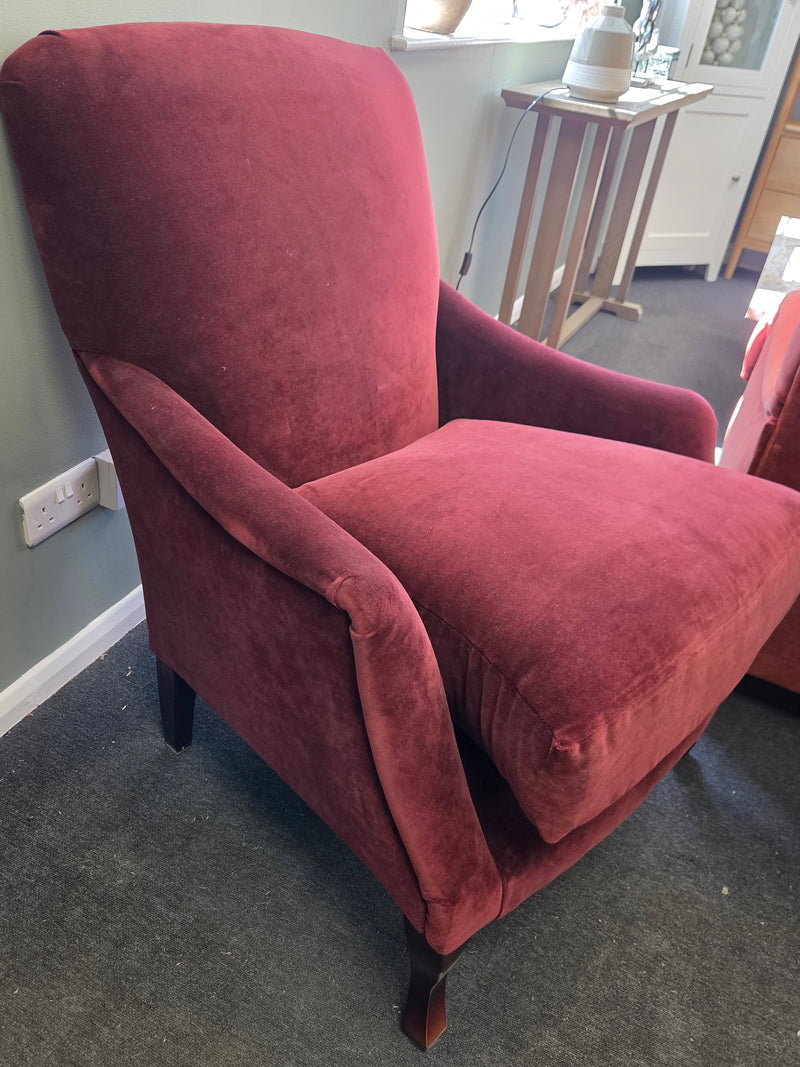 Elsie Armchair- Rosehip-  Matt Velvet
