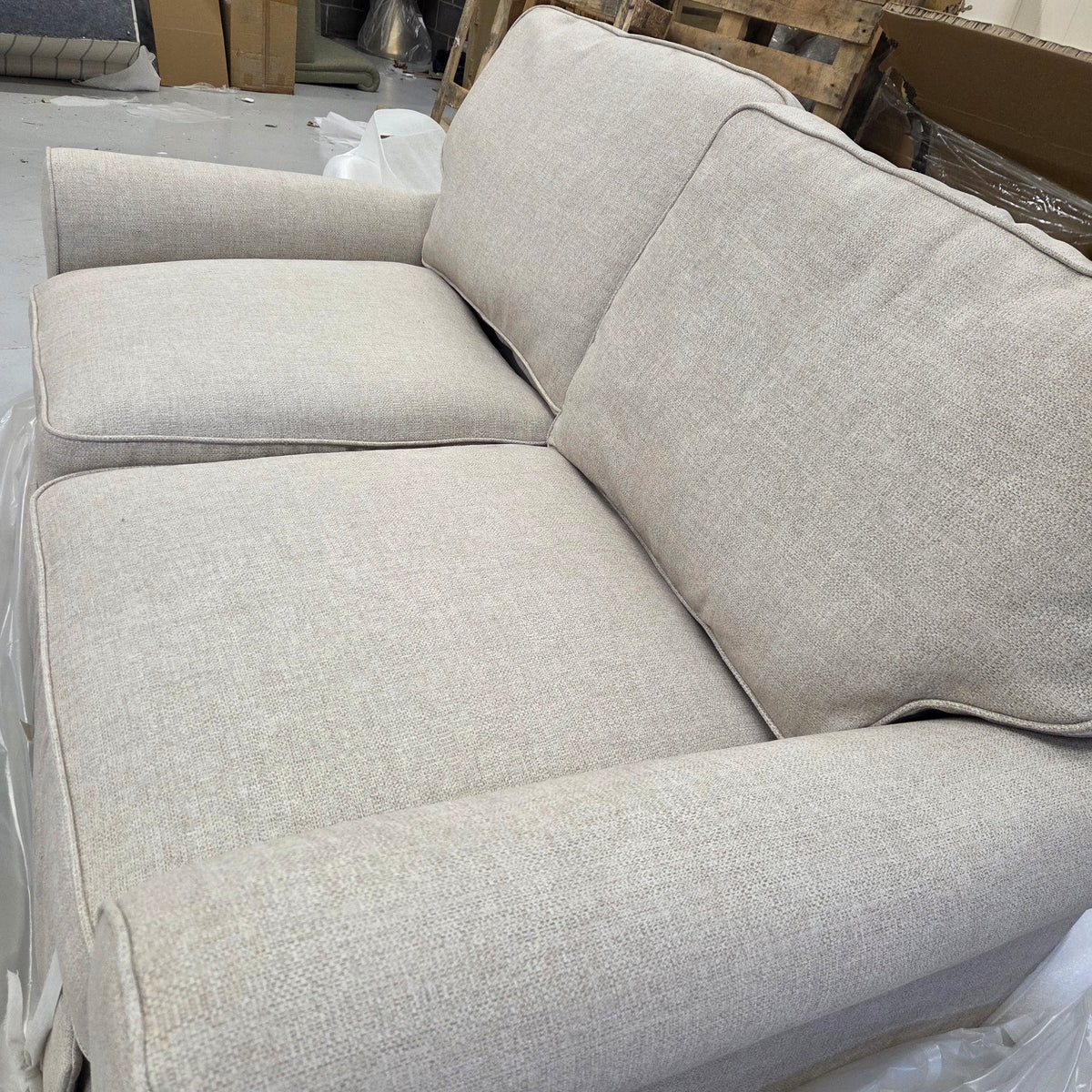 Hurley - Sofa Bed Large 2 Seater - Natural - Aquaclean Oxford