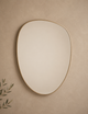 Pebble Metal Curved Wall Mirror - Antique Brass