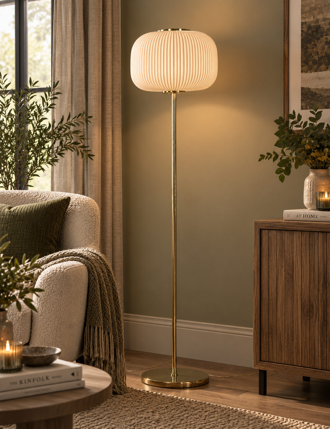 Amelia Floor Lamp - Antique Brass