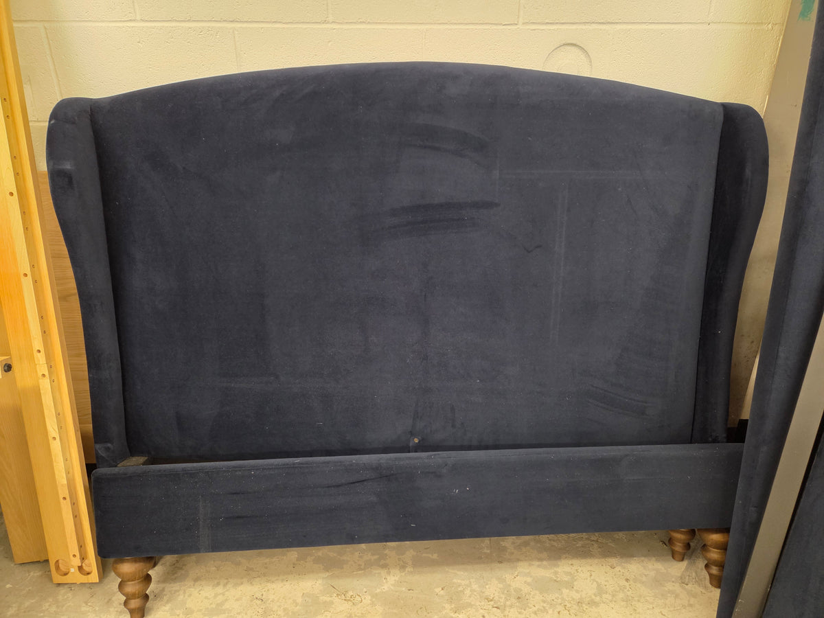 Ascott Midnight Velvet Kingsize Upholstered Bed (Imperfect)