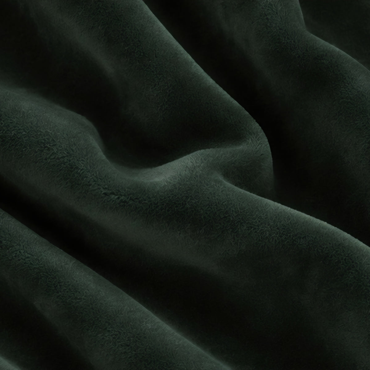 Velvet Pencil Pleat Curtains - Forest Green - 218cm x 229cm