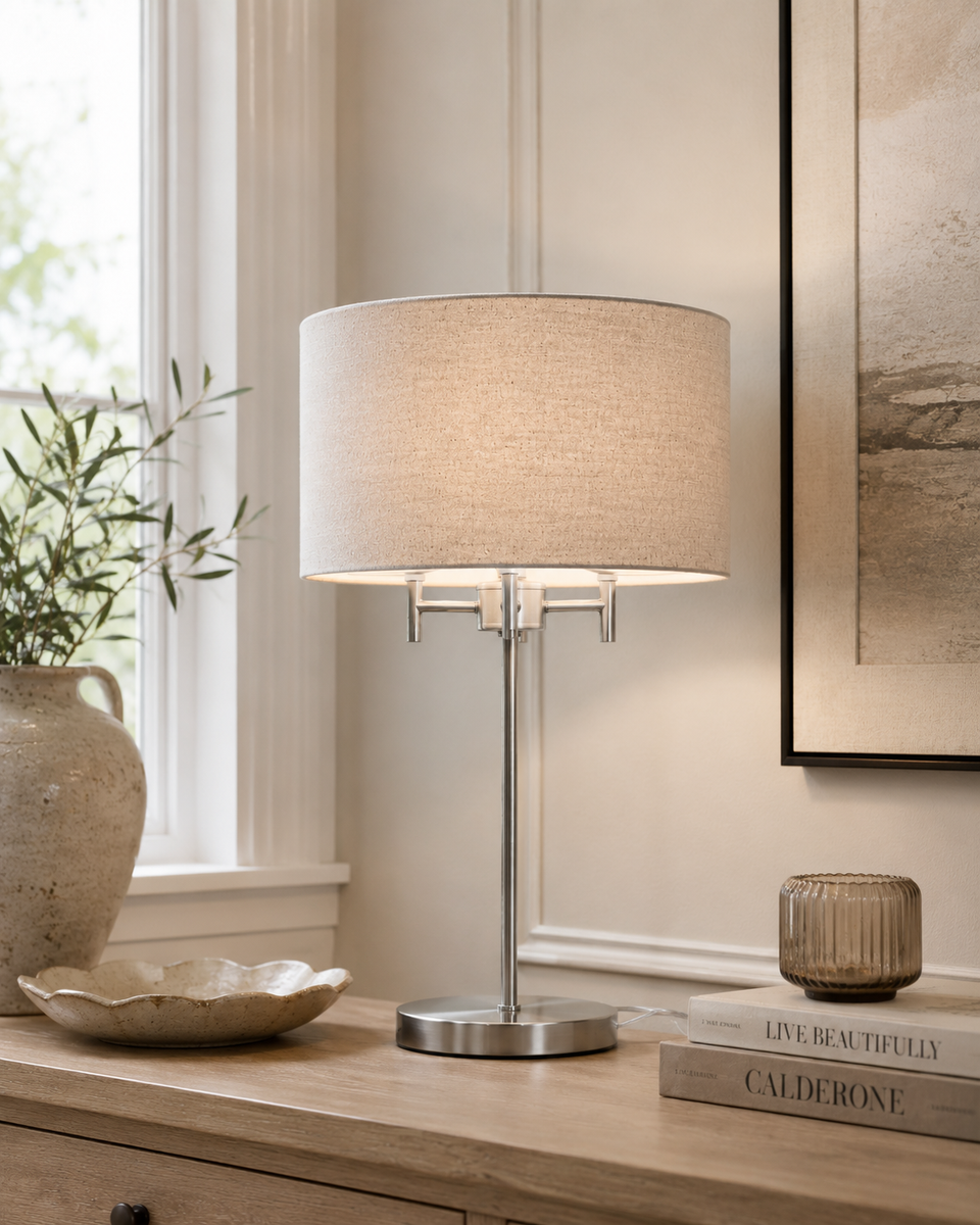 Fleur Table Lamp- Grey Mix
