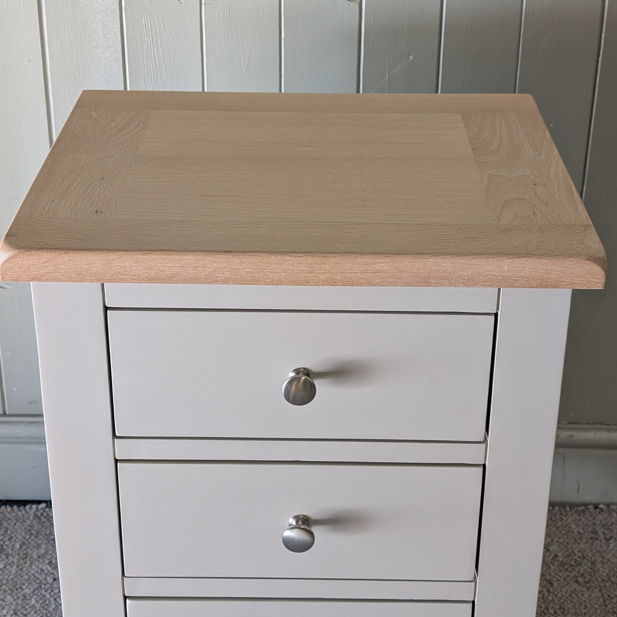 Chester Limestone 3 Drawer Bedside Table