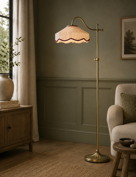 Winnie Floor Lamp Antique Brass - Red