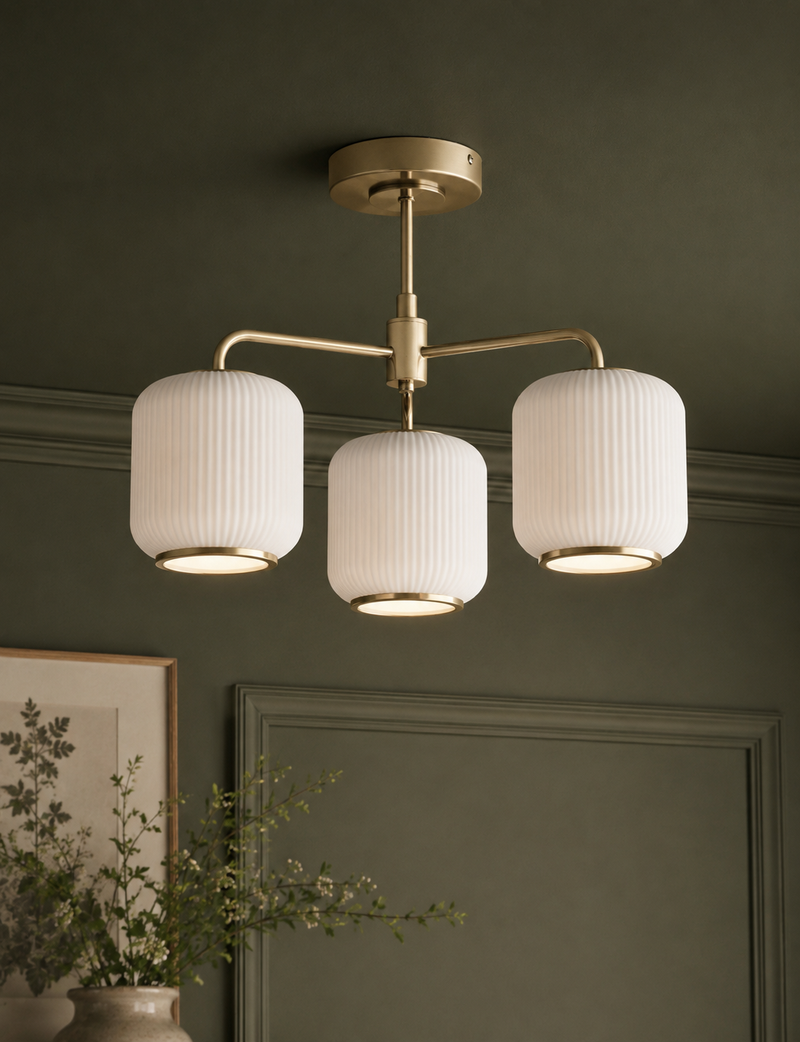 Amelia Flush 3 Way Ceiling Light