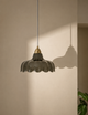 Scallop Petal Easy Fit Shade - Dark Green, Ceramic