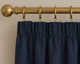 Brushed Pencil Pleat Blackout Thermal Curtains - Navy - 168cm x 229cm