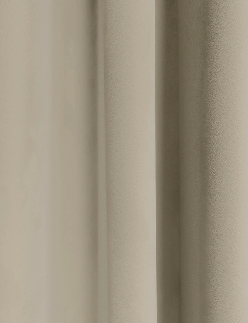 Velvet Eyelet Ultra Thermal Curtains - Champagne - 218cm x 229cm