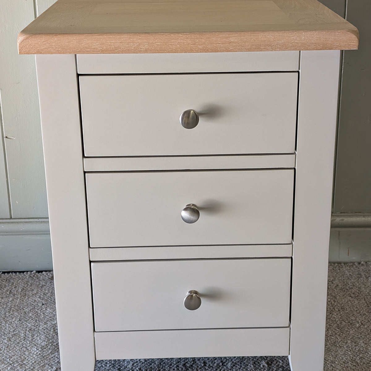 Chester Limestone 3 Drawer Bedside Table