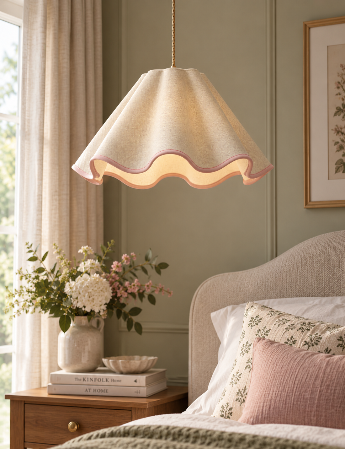 Large Wave Scallop Shade - Pink