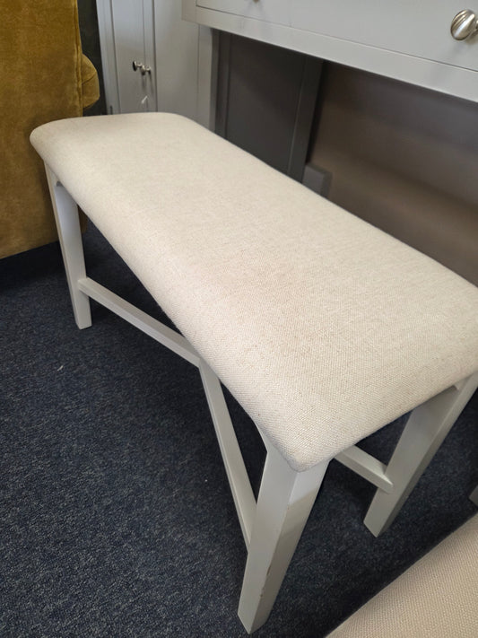 Fairford Soft White Dressing Table Stool