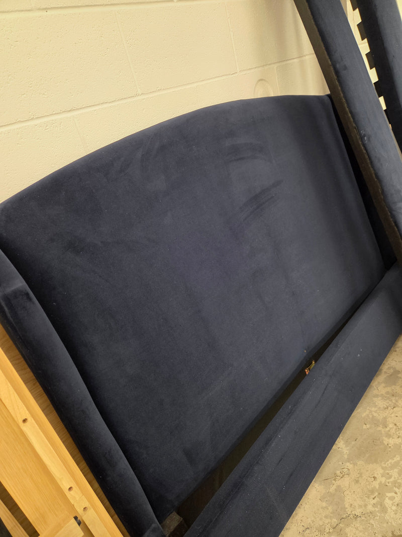 Ascott Midnight Velvet Kingsize Upholstered Bed (Imperfect)