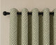Textured Herringbone Eyelet Curtains - Green - 117cm x 137cm