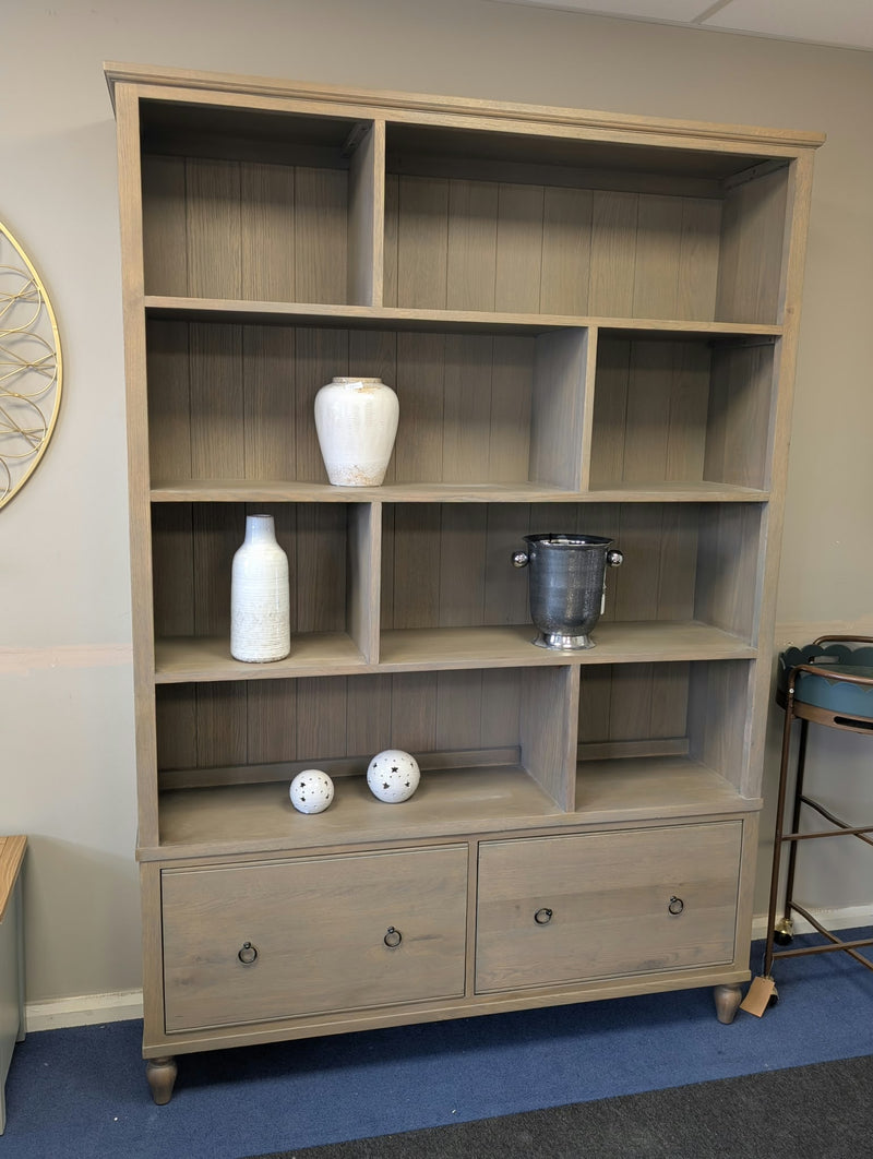 Elkstone Smoked Oak Large Divider Bookcase