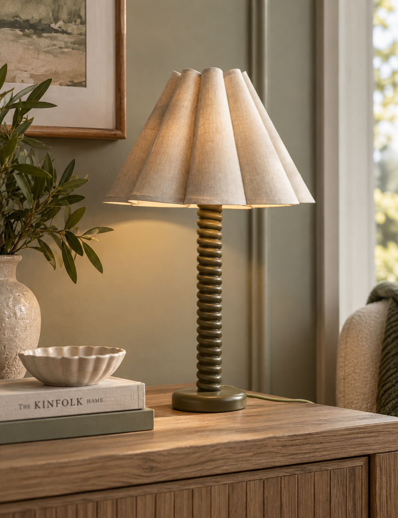 Helix Table Lamp - Dark Green
