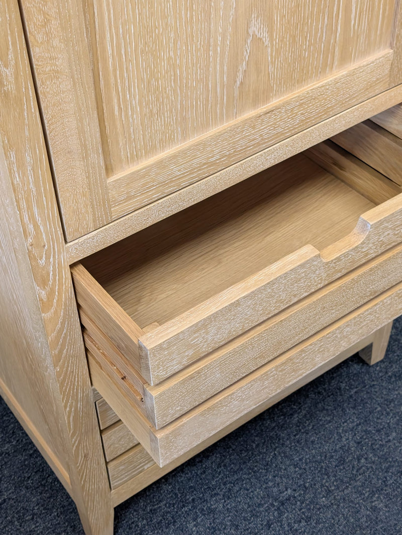 Inglesham Whitewash Oak Narrow Larder
