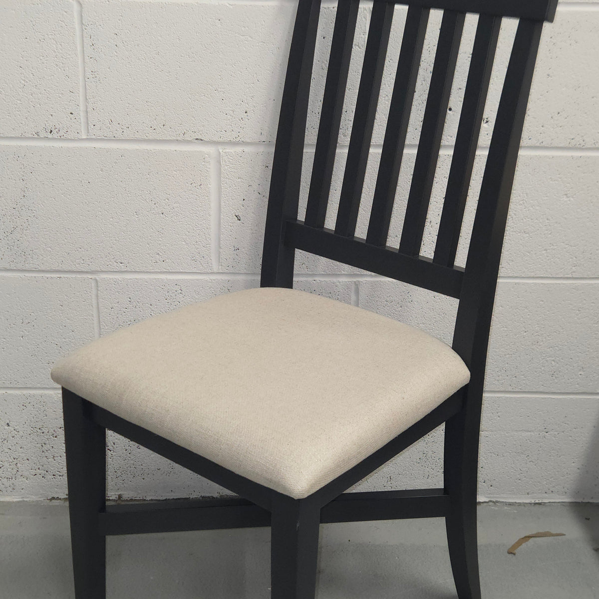 Pair of Chester Charcoal Upholstered Dining Chairs