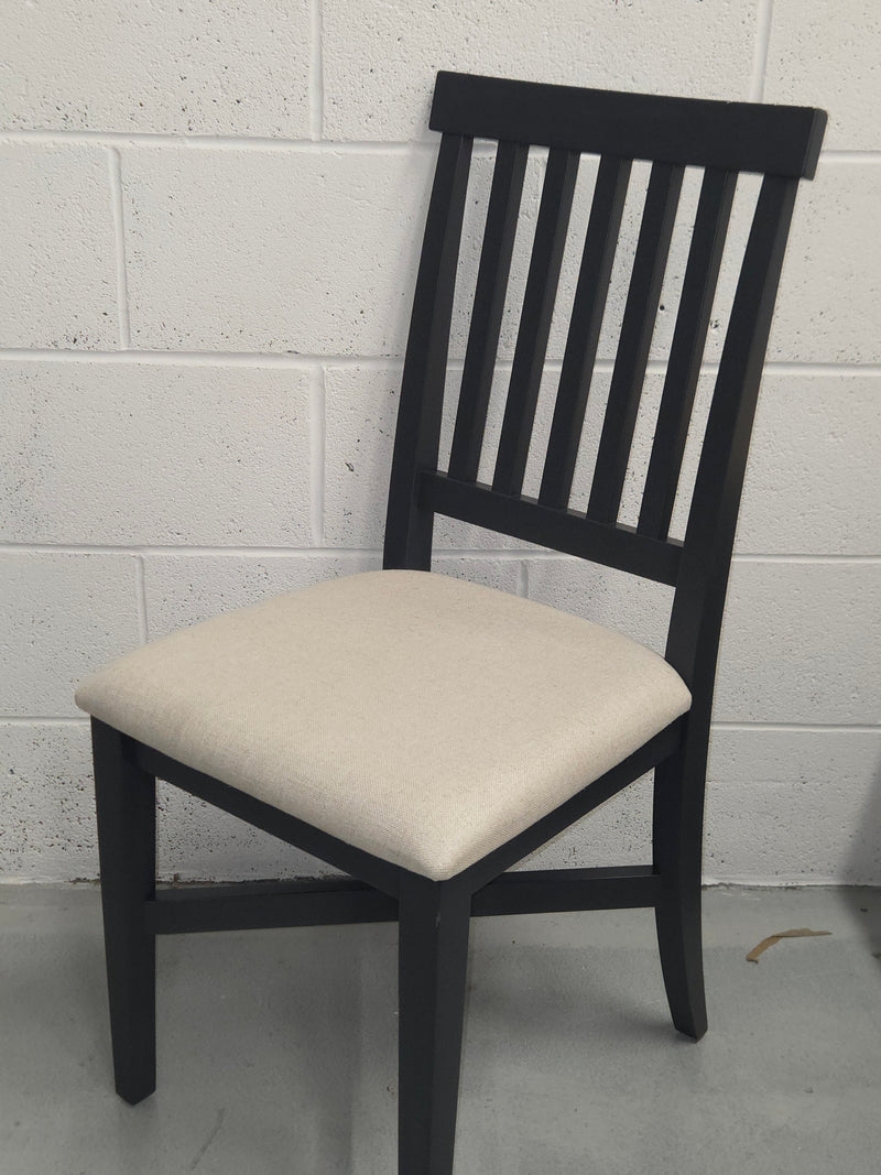 Pair of Chester Charcoal Upholstered Dining Chairs