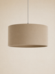 Velvet Oversized Ceiling Lamp Shade- Latte