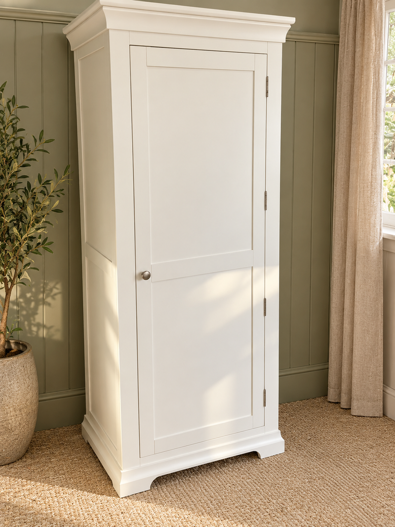 Chantilly Warm White Single Wardrobe
