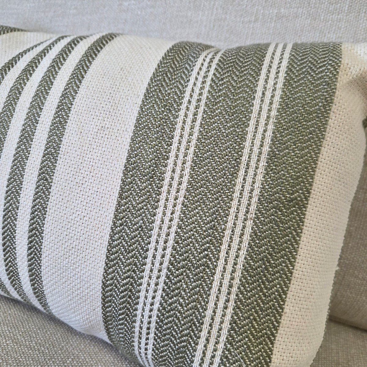 Lyra Stripe Cushion - Green