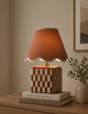 Checkerboard Table Lamp - Rust