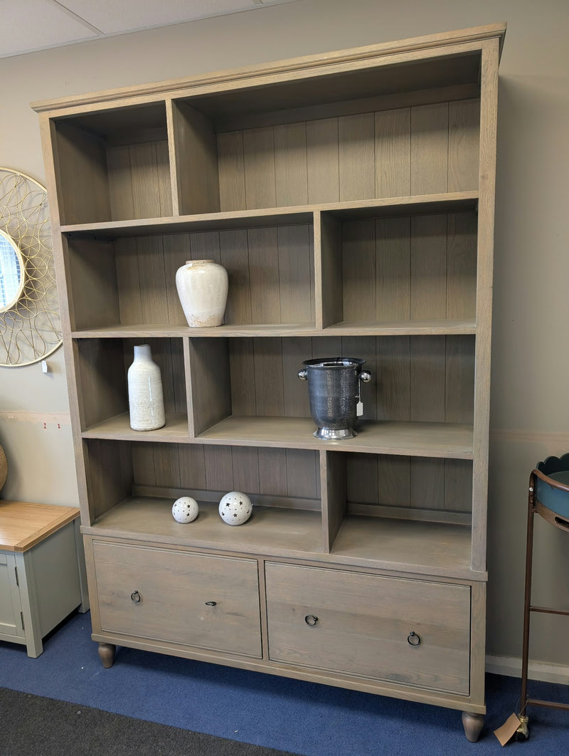 Elkstone Smoked Oak Large Divider Bookcase