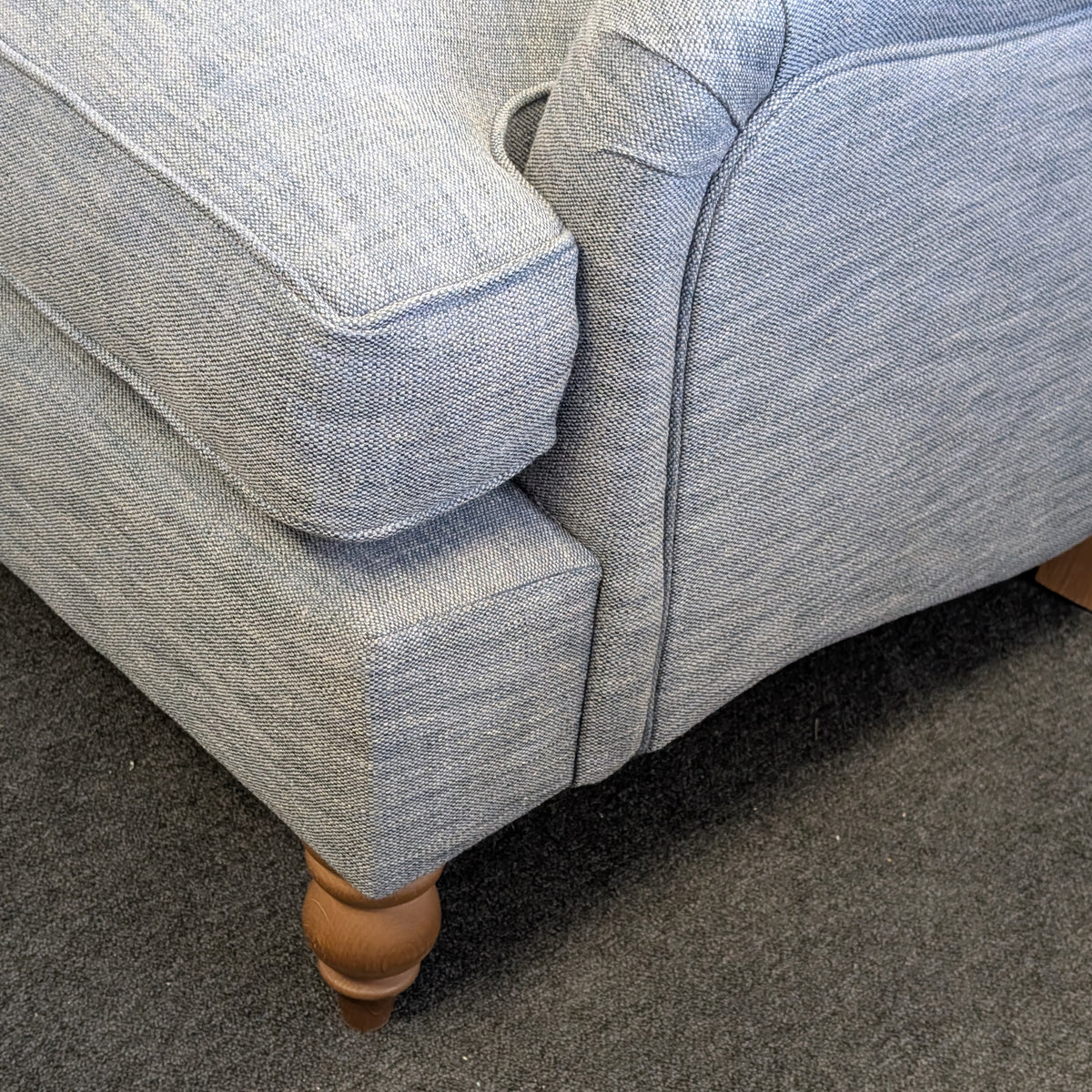 Morris - 3 Seater Sofa - Indigo - Rustic Weave
