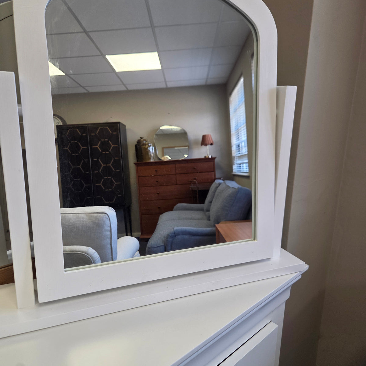 Fairford Soft White Dressing Table Mirror