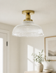 Florence Flush Ceiling Light - Antique Brass