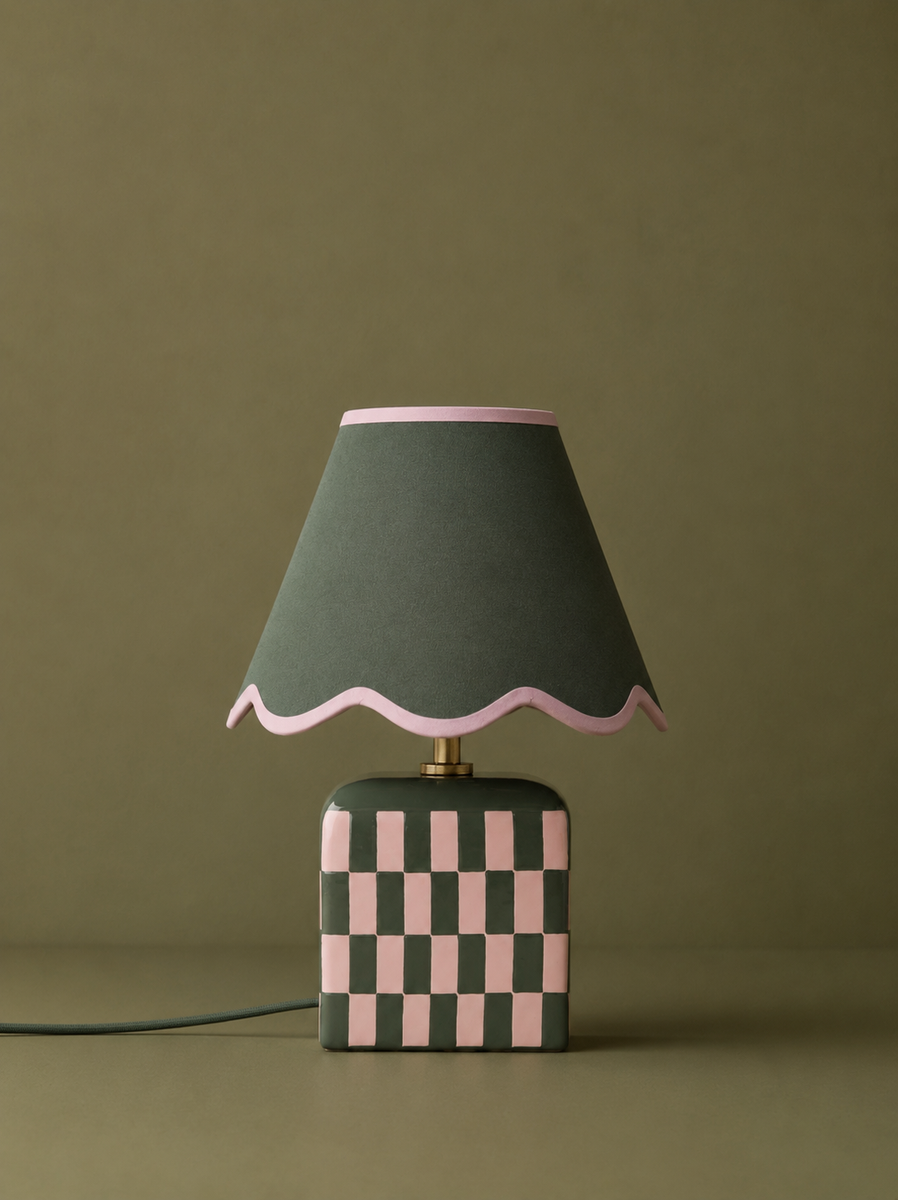 Checkerboard Table Lamp - Multi