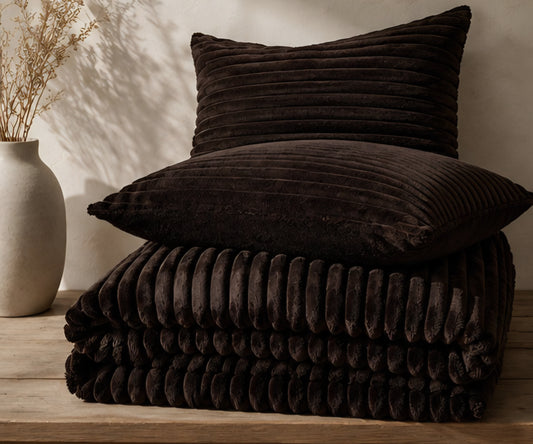 Cloud Fleece Bedset - King Size - Chocolate