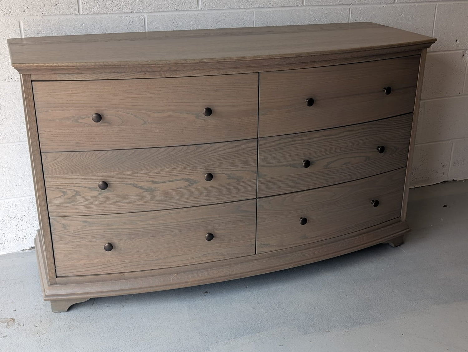 Winchcombe Smoked Oak Low and Wide 6 Drawer Chest