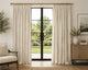 Bouclé Pencil Pleat Curtains - Ecru - 117cm x 137 cm