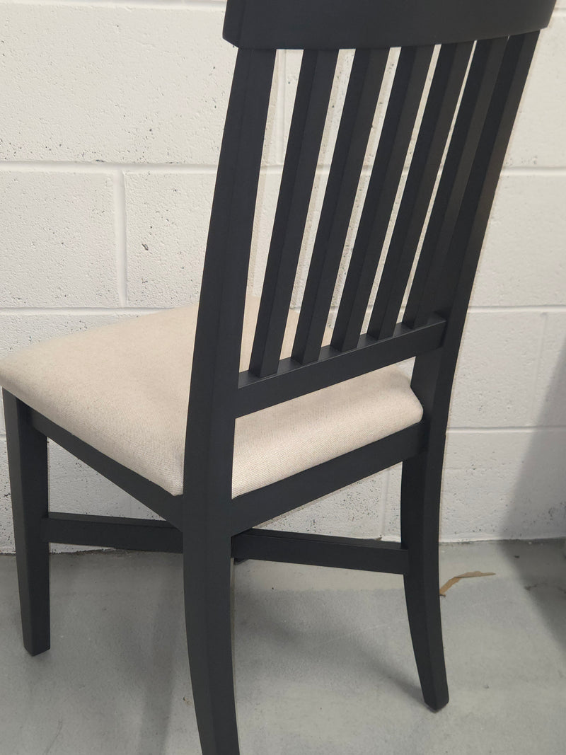 Pair of Chester Charcoal Upholstered Dining Chairs
