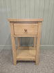 Inglesham Whitewash Oak 1 Drawer Bedside