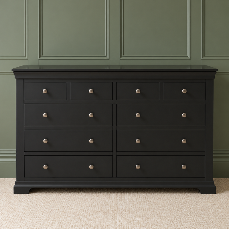 Chantilly Dusky Black 10 Drawer Chest