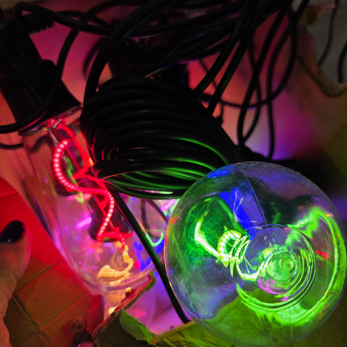 M&S 10 Muticoloured LED Mains Neon Festoon Lights Multi