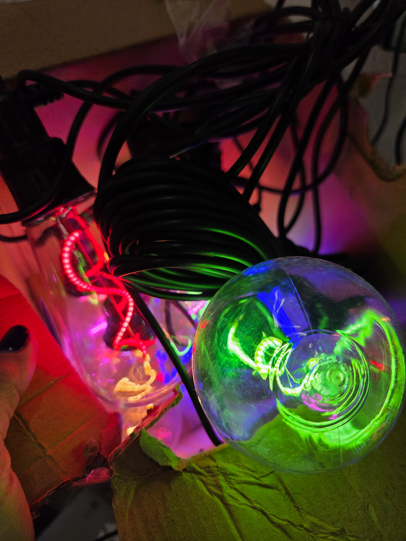 M&S 10 Muticoloured LED Mains Neon Festoon Lights Multi