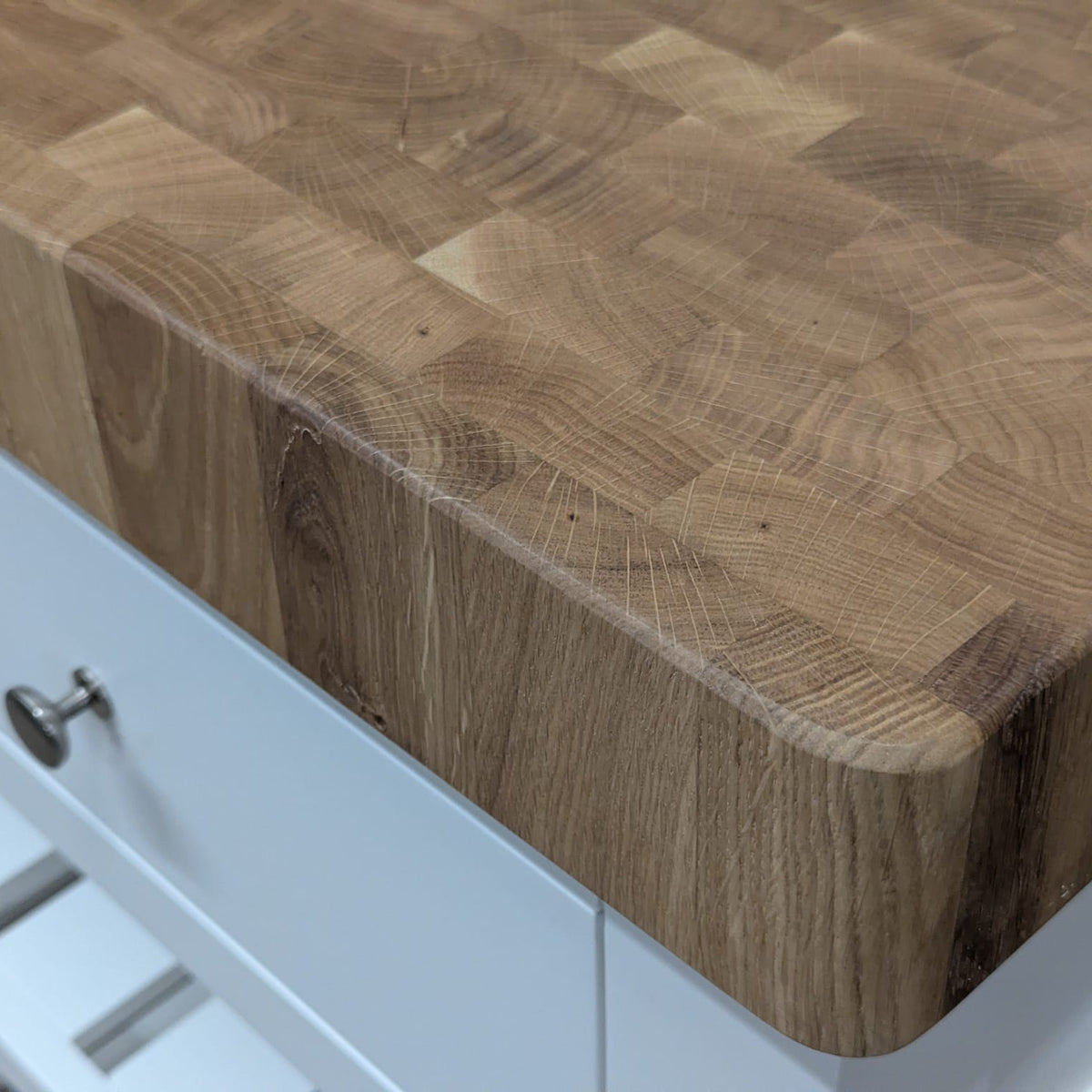 Chester Pure White Butcher Block Kitchen Island