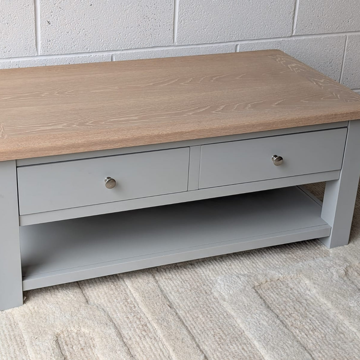 Chester Dove Grey Coffee Table with Drawers