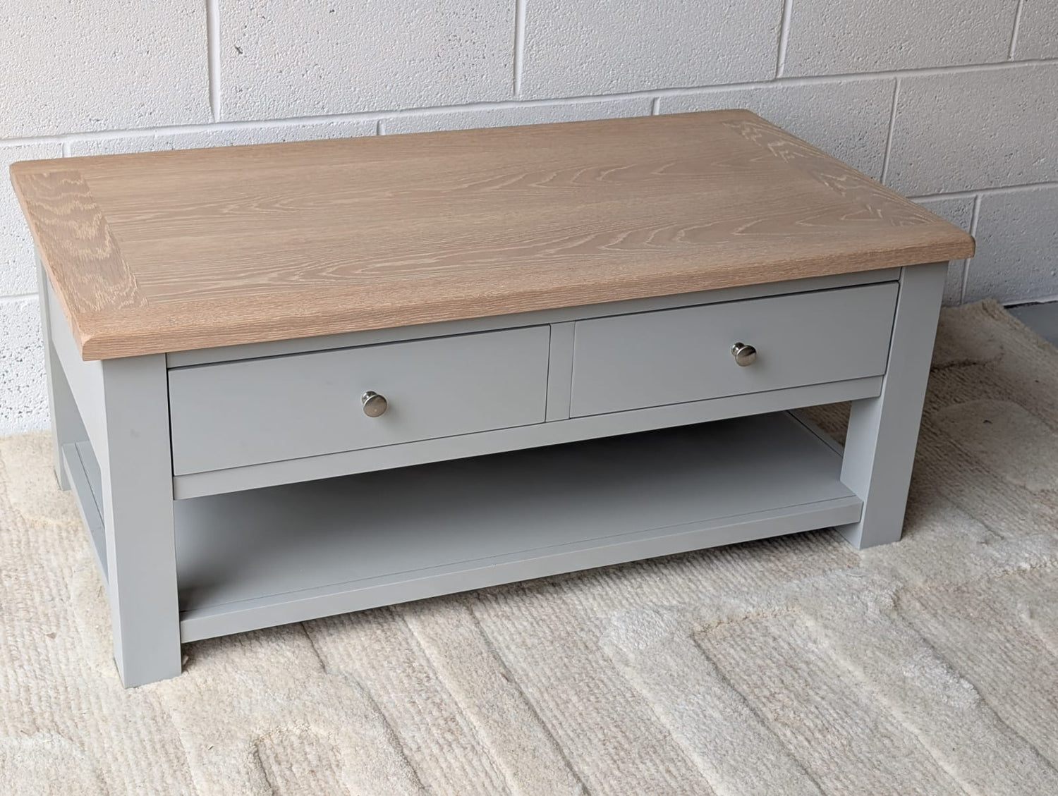 Chester Dove Grey Coffee Table with Drawers