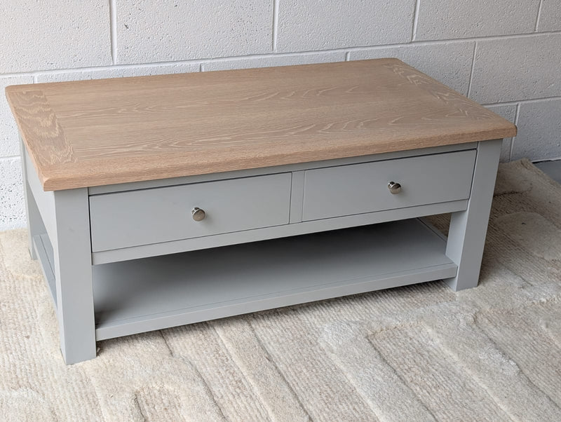 Chester Dove Grey Coffee Table with Drawers