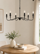 Metal 6 Arm Chandelier