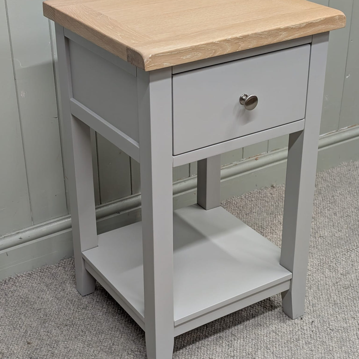 Chester Dove Grey 1 Drawer Bedside Table