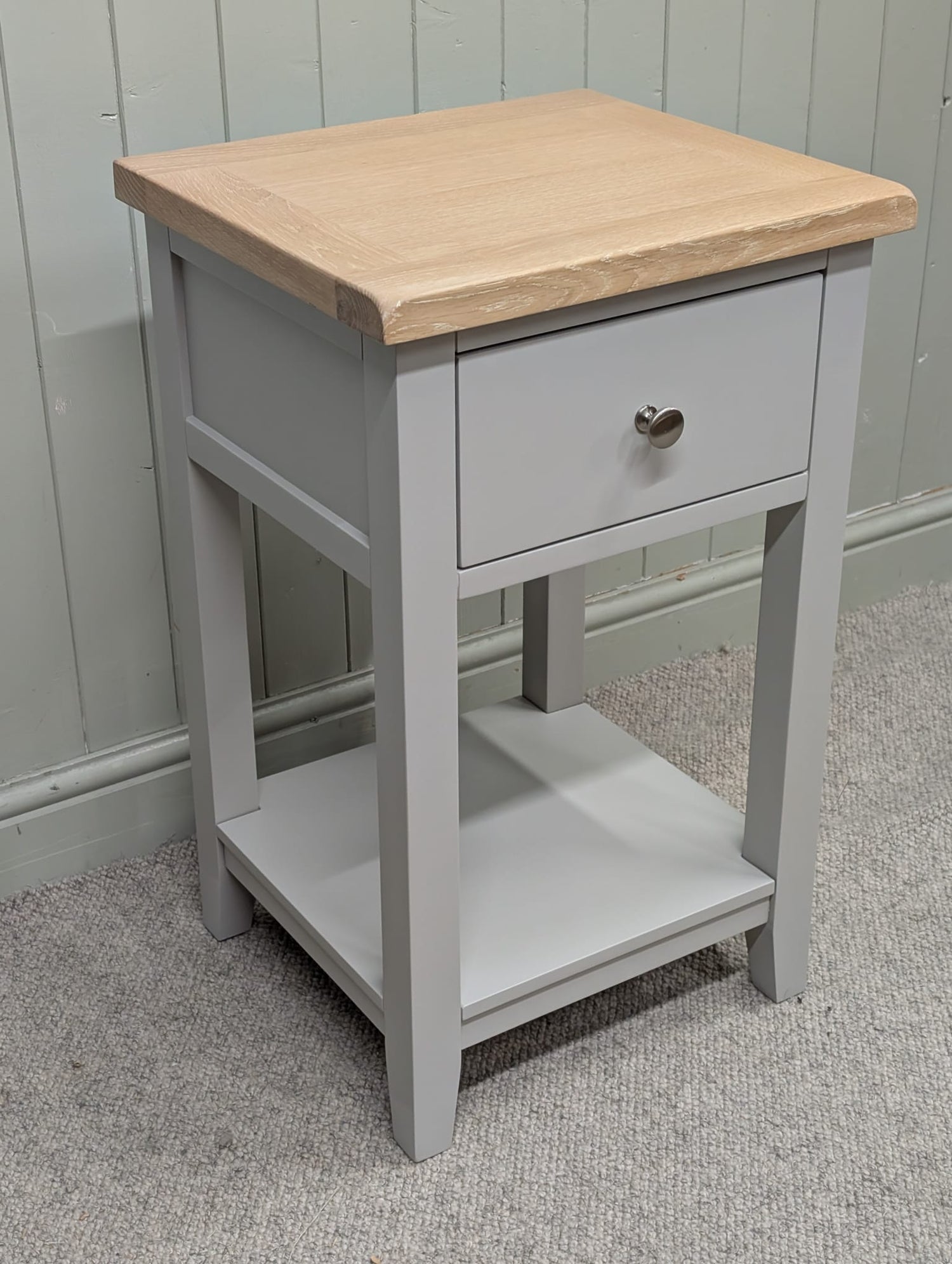 Chester Dove Grey 1 Drawer Bedside Table