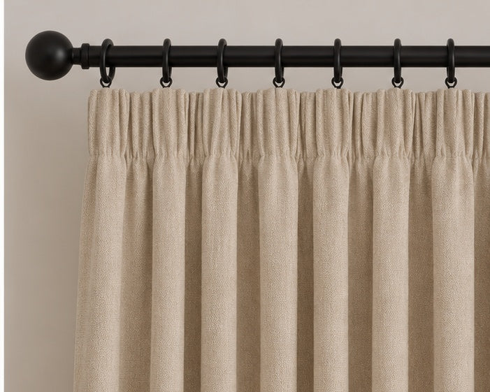 Brushed Multiway Blackout Curtains - Champagne - 168cm x 137cm