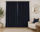 Velvet Eyelet Curtains - Navy - 168cm x 229cm
